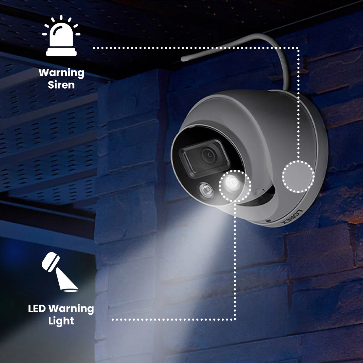 Lorex 4K 16-Channel (8 Wired 8 Fusion Wi-Fi) 2TB NVR with Smart Deterrence IP Dome Cameras with 2K Pan-Tilt Indoor Camera and 2K Wired Doorbell - Image 3