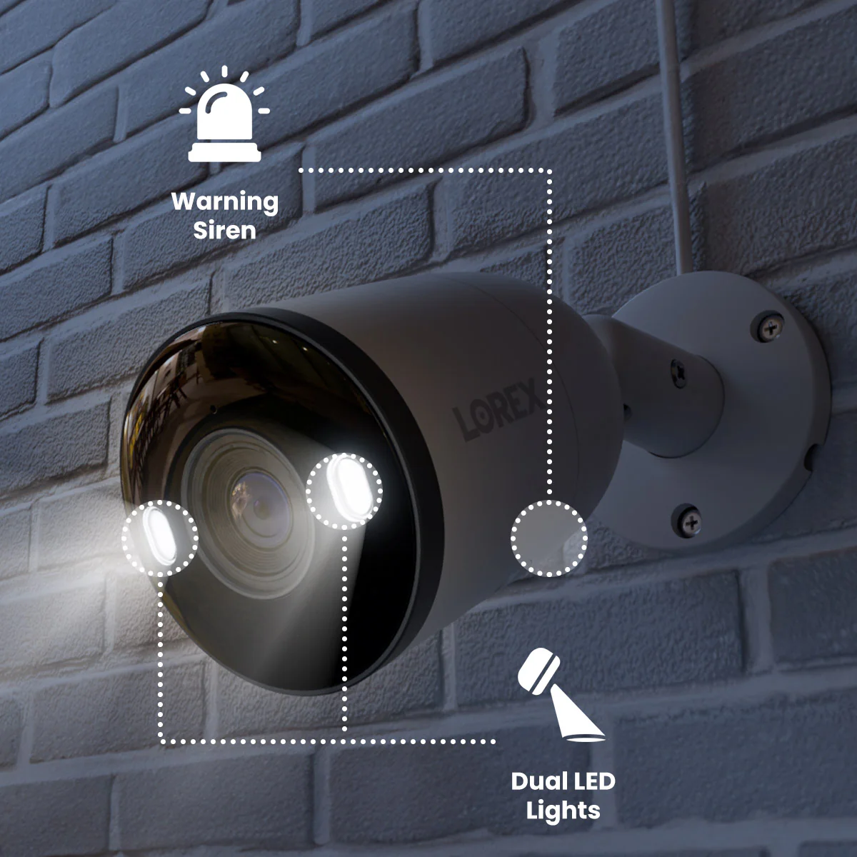 Lorex 16-Channel (8 Wired, 8 Fusion Wi-Fi) 2TB NVR CCTV System with 4K Ultra HD Smart Deterrence Bullet Cameras - Image 3