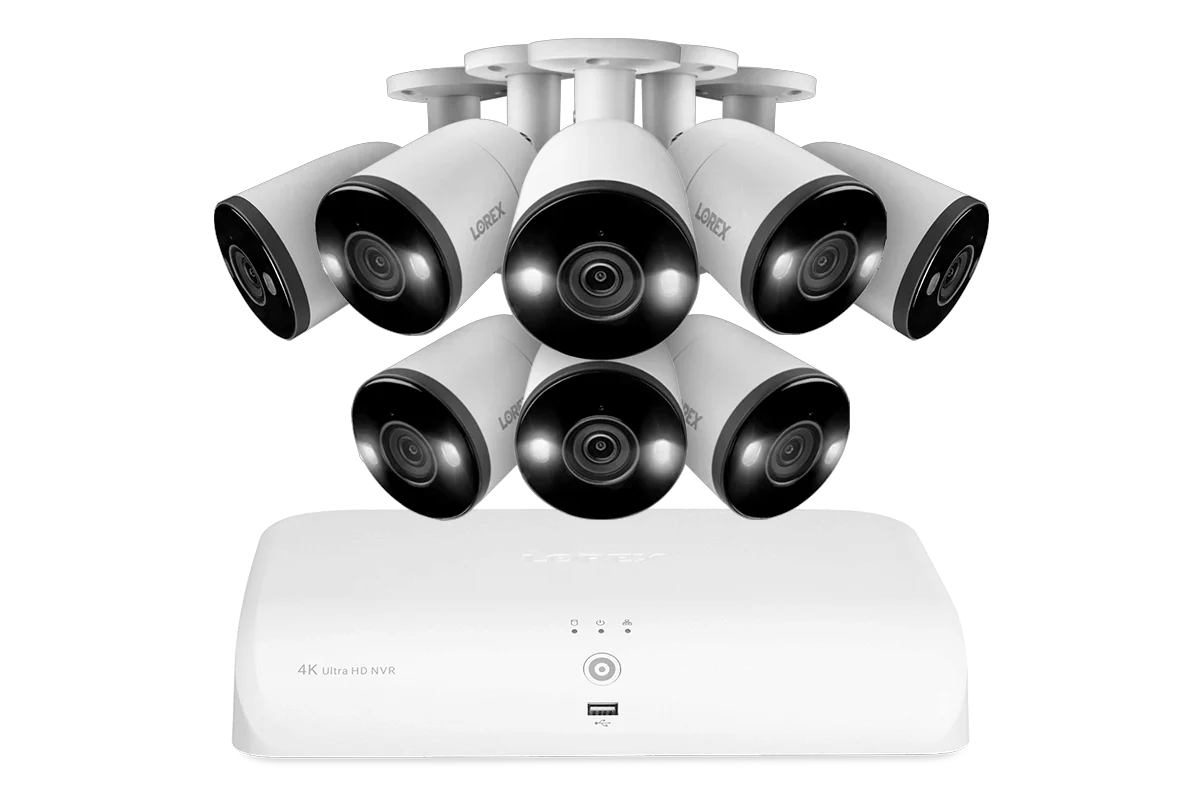 Lorex 16-Channel (8 Wired, 8 Fusion Wi-Fi) 2TB NVR CCTV System with 4K Ultra HD Smart Deterrence Bullet Cameras - Image 7