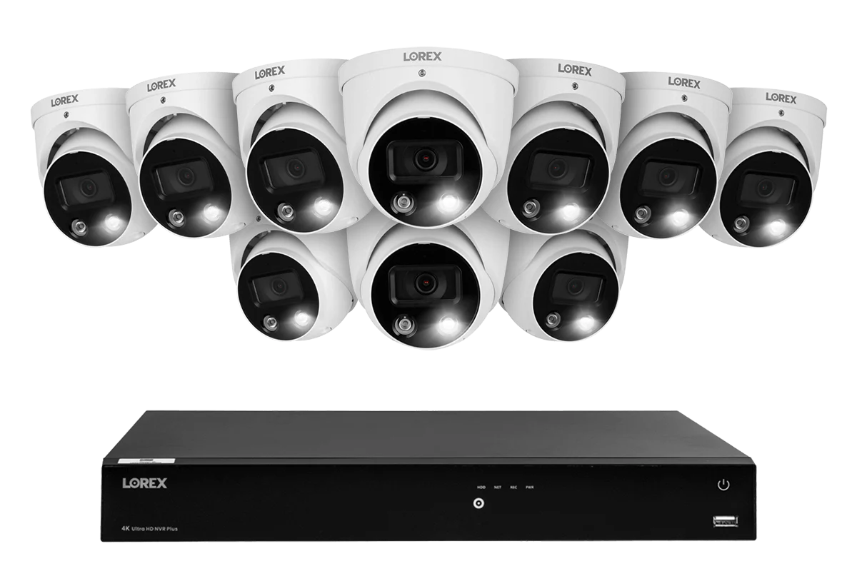 Lorex Fusion 4K 16-Channel 3TB NVR Wired System with IP Dome Cameras Featuring Smart Deterrence and 2-Way Audio - Image 10