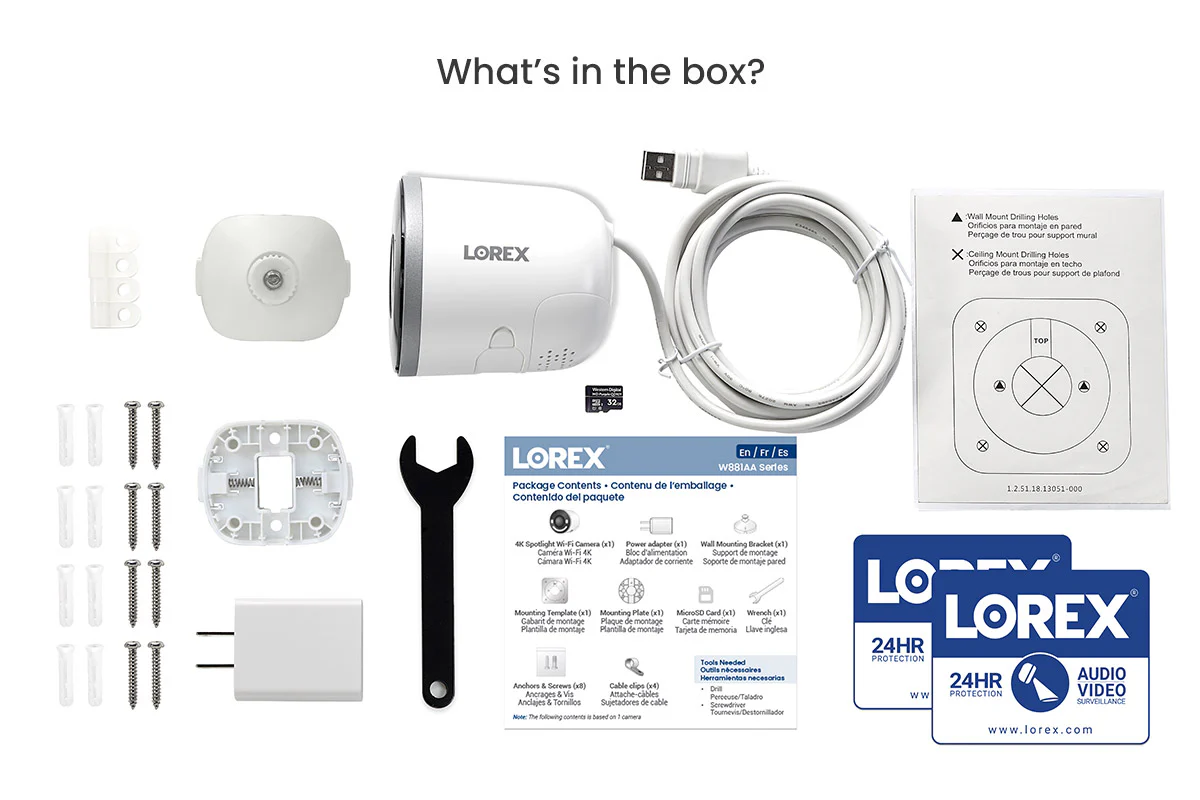 Lorex 4K Spotlight Indoor/Outdoor Wi-Fi 6 Security Camera with Smart Security Lighting (UK, 32GB) - Image 3